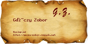 Géczy Zobor névjegykártya